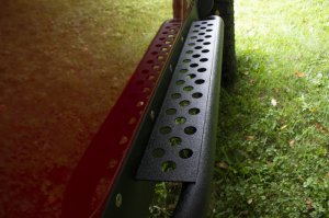 Jeep Wrangler LJ Unlimited Rock Slider with Tube Step - Fishbone Offroad - Black Powdercoat - `04-`06